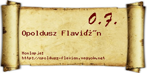 Opoldusz Flavián névjegykártya